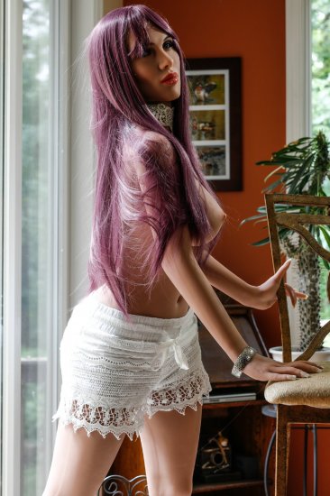 Jewel with purple hair