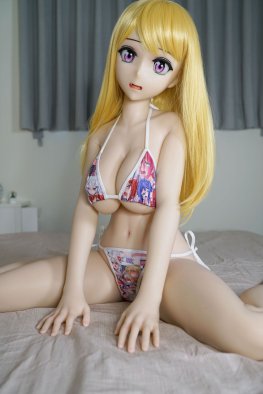 Piper 140m silicone anime doll Shiori with blonde hair