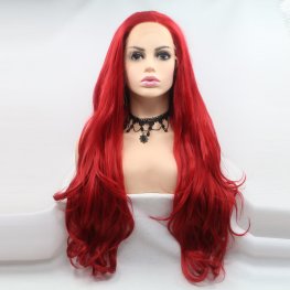 Red Synthetic Lace Front Wig